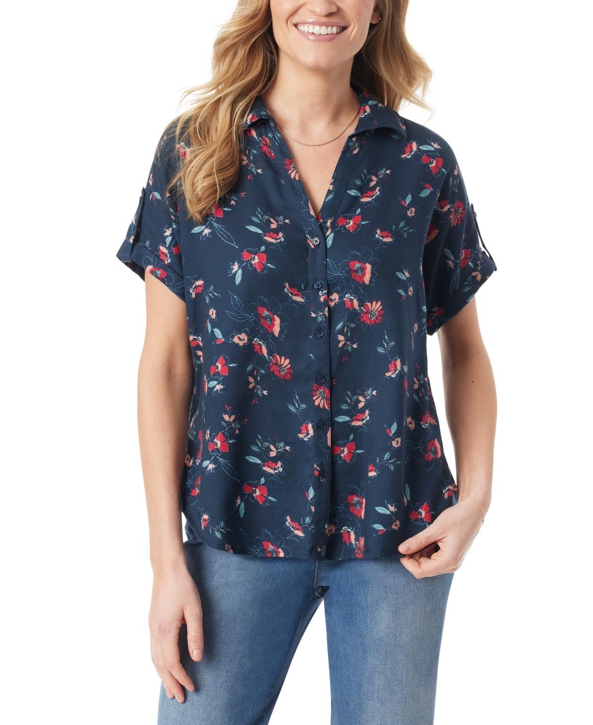 Women's Demi Short-Sleeve Button Front Shirt Product Image