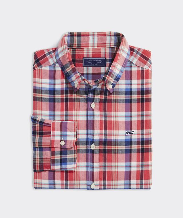 Cotton Madras Plaid Shirt Product Image