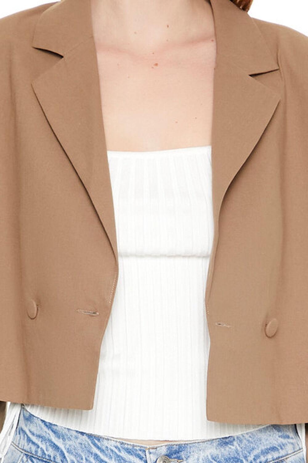 Cropped Double-Breasted Blazer | Forever 21 Product Image