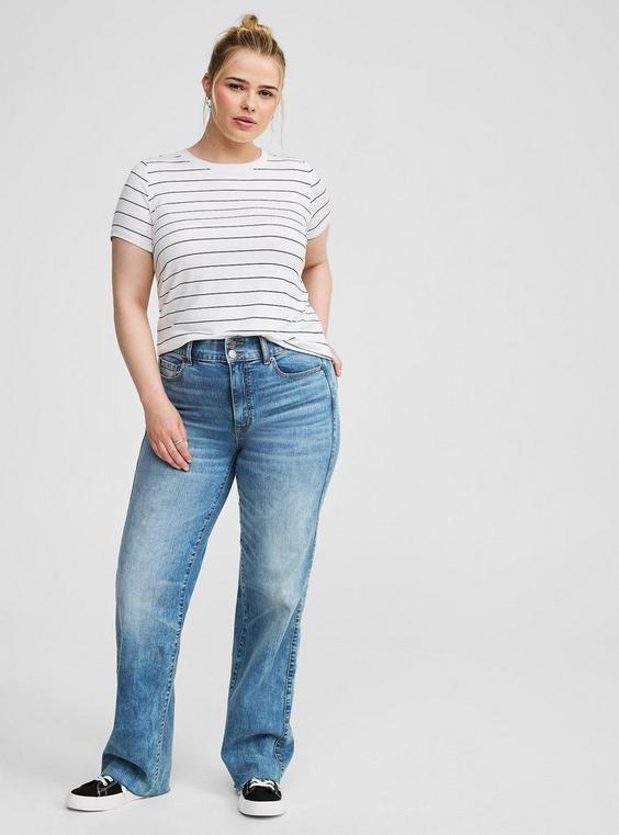 High-Rise Straight Leg 90s Straight Vintage Stretch Jeans Product Image