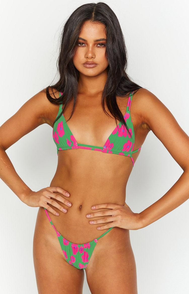 9.0 Swim Sumba Green Floral Bikini Top Product Image