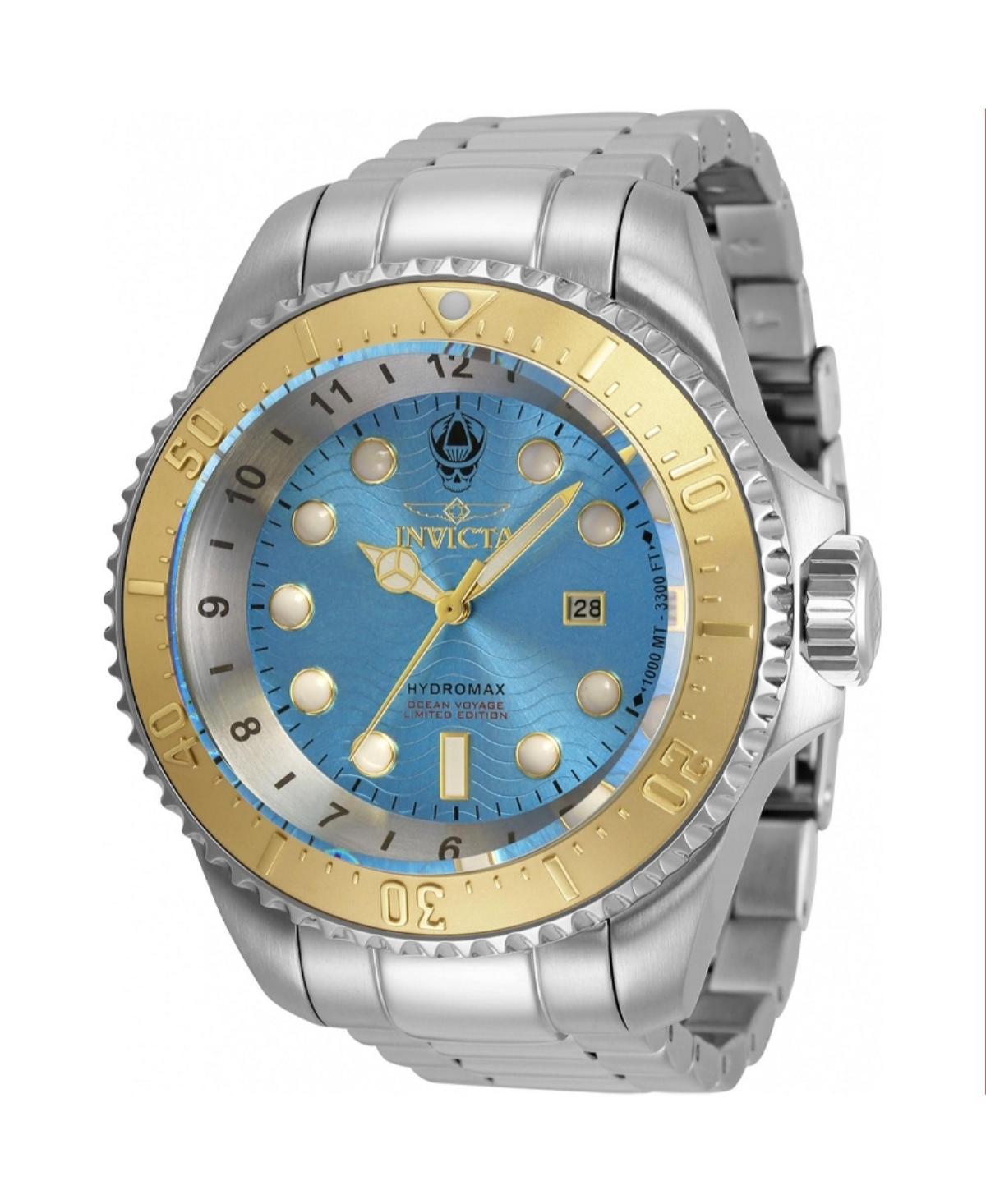 Invicta Mens 35145 Hydromax Quartz 3 Hand Black Dial Watch - Blue Product Image