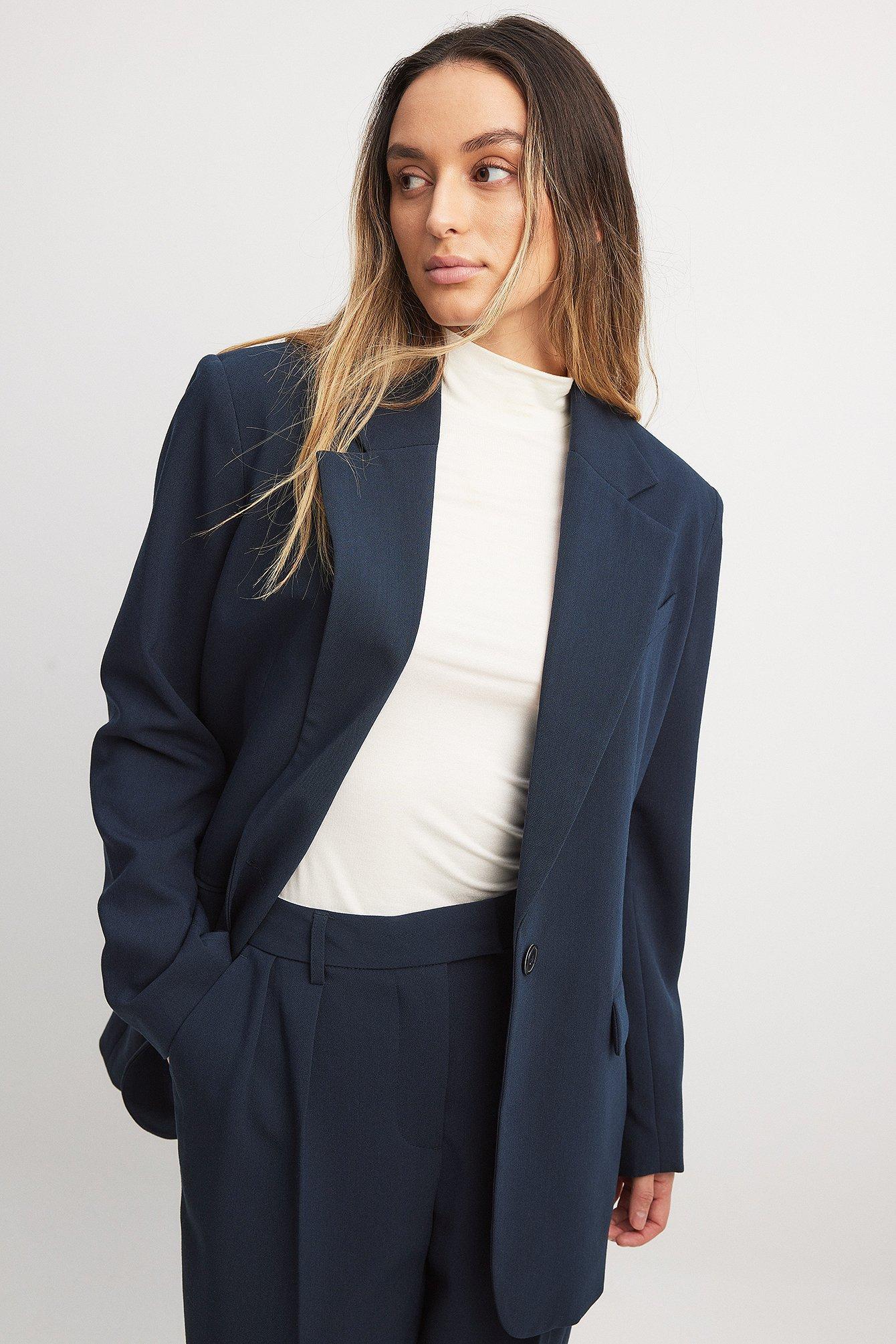 Maxi Oversized One Button Blazer Product Image