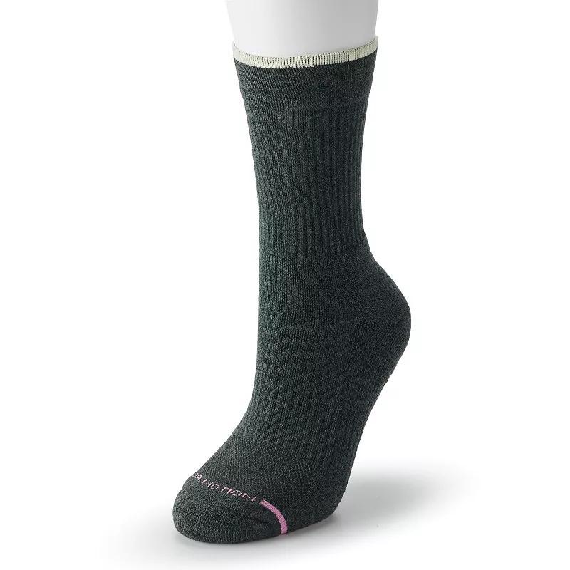 Womens Dr. Motion Knit Compression Crew Socks Brown Product Image