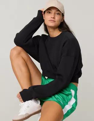 OFFLINE By Aerie Cloud Fleece Cropped Crewneck Sweatshirt Product Image