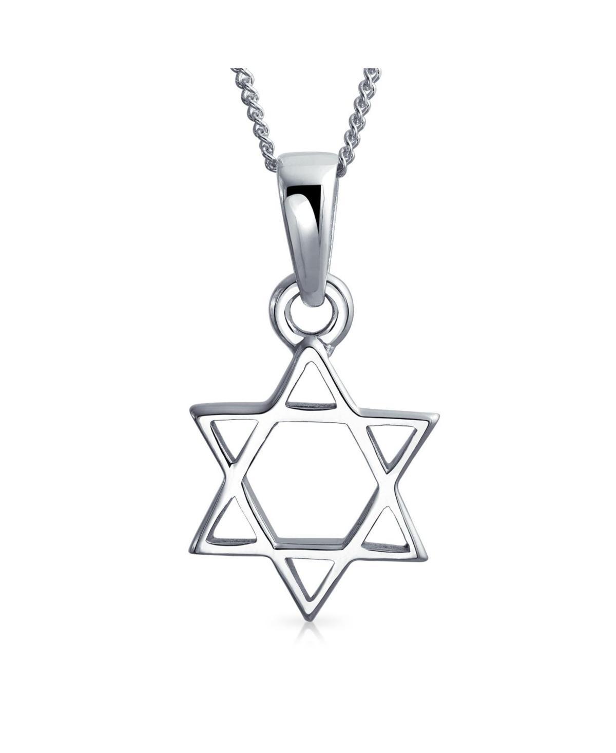 Bling Jewelry Unisex Hanukkah Magen Star of David Pendant Necklace Religious Judaic Jewelry for Women Bat Mitzvah .925 Sterling Silver Product Image