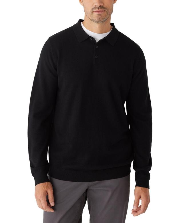 Frank And Oak Mens Merino Wool Long-Sleeve Polo Sweater Product Image