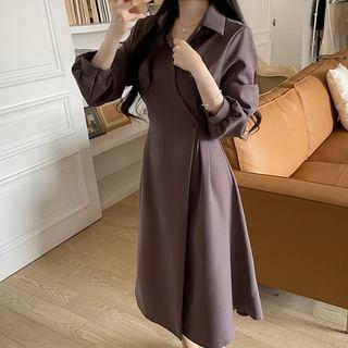 A-Line Mini Wrap Shirt Dress product image