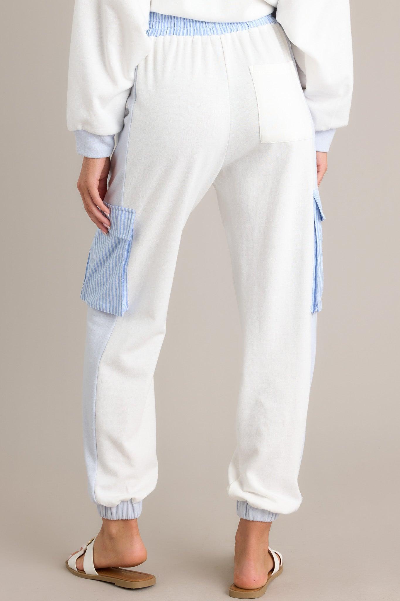 Moving Forward Light Blue Cargo Jogger Sweatpants Product Image