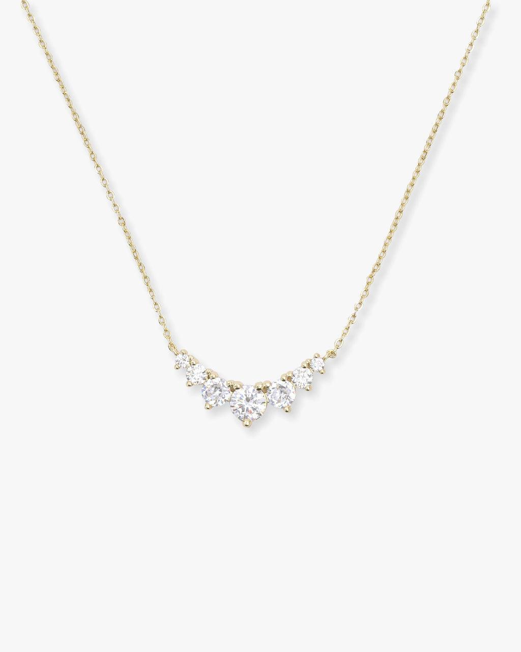 Not Your Basic Multi Stone Pendant Necklace - Gold Product Image