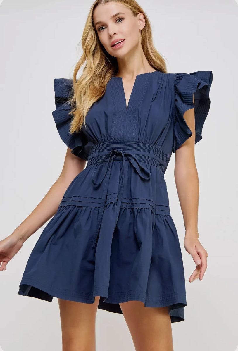 Flutter Sleeve Poplin Mini Dress product image