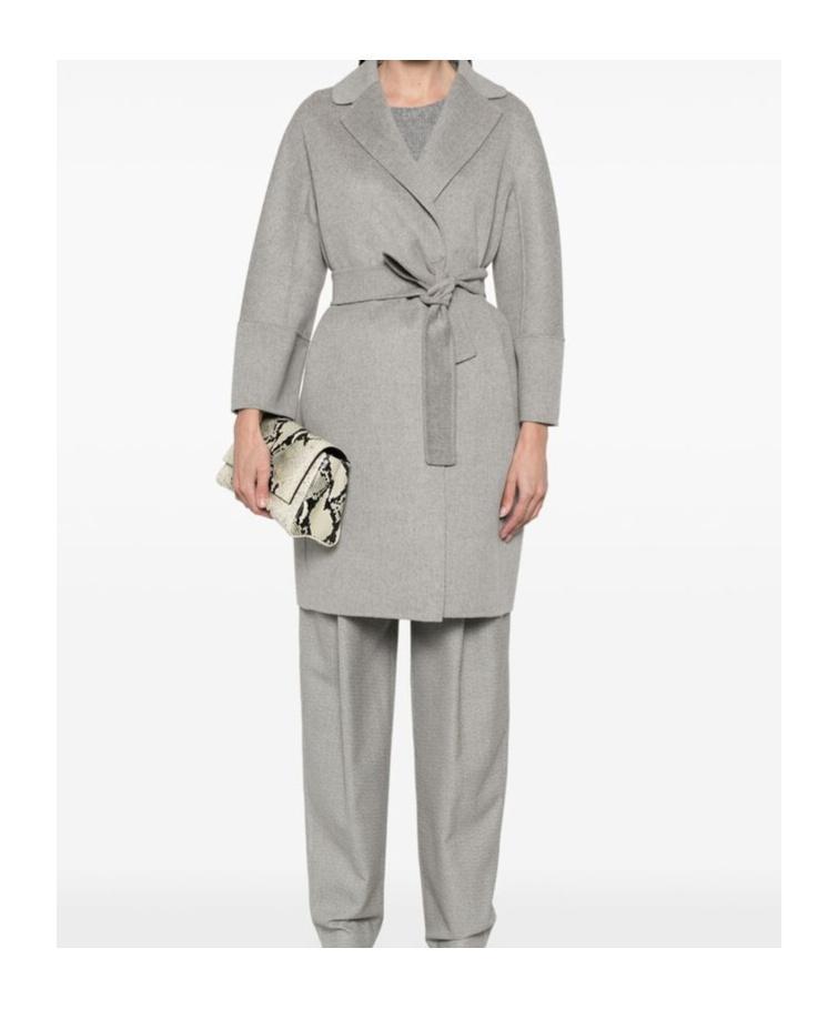 MAX MARA Long-sleeved Coat In Gray Product Image