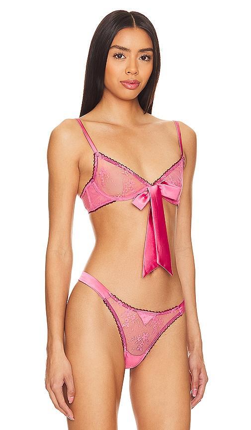 fleur du mal Untie Me Demi Bra in Pink Product Image