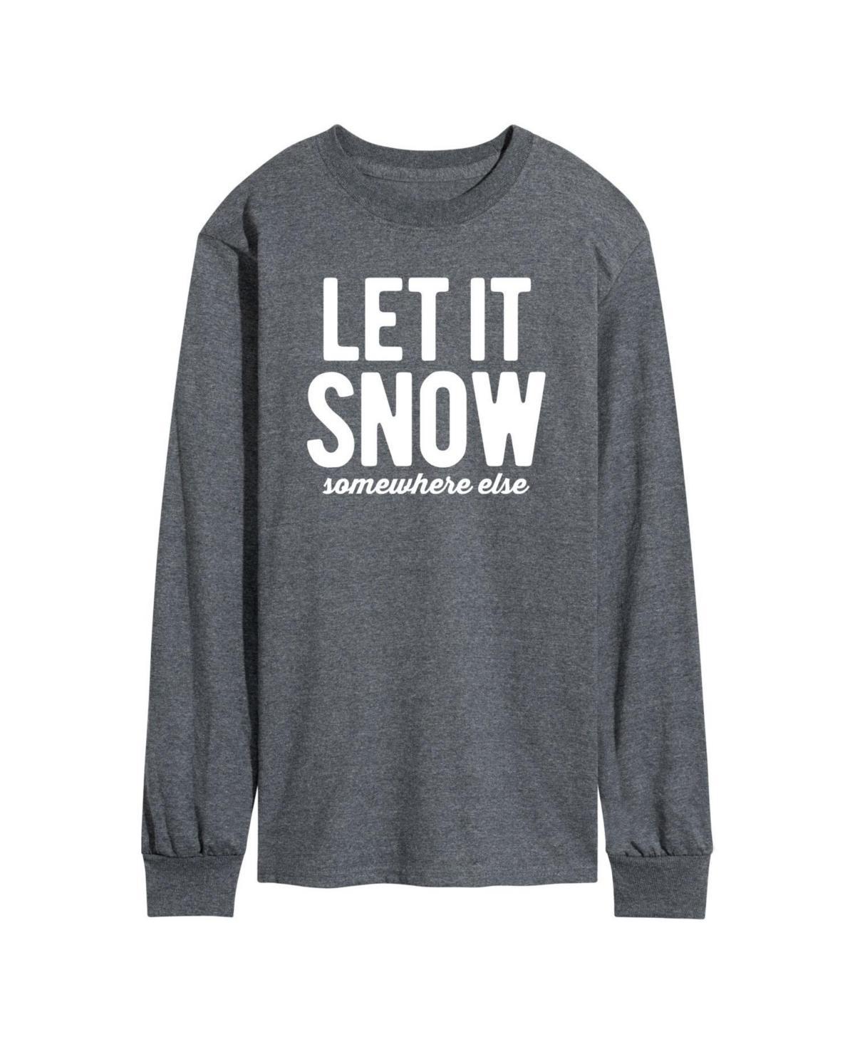 Mens Let It Snow Somewhere Else Long Sleeve Tee Product Image