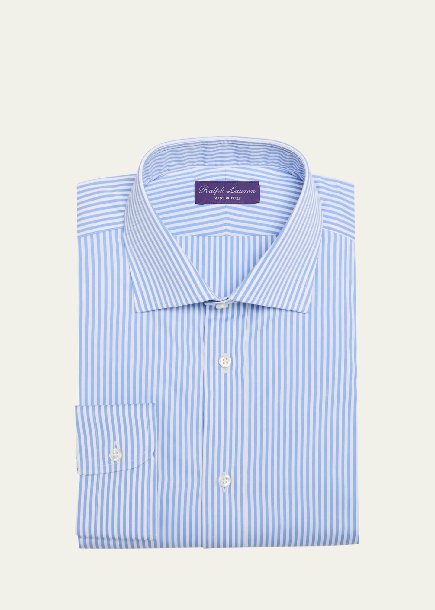 Mens Cotton Bengal Stripe Dress Shirt Product Image