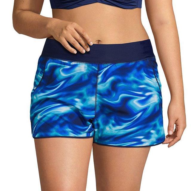 Plus Size Lands End 3 Quick Dry Swim Board Shorts With Panty, Womens Product Image