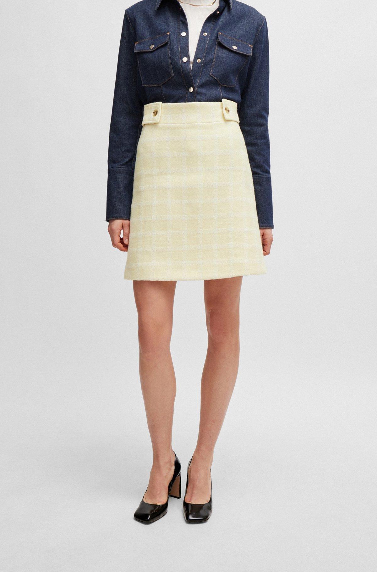 A-line skirt in Italian checked fabric product image