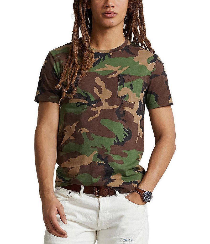 Polo Ralph Lauren Classic-Fit Camo Short-Sleeve Pocket T-Shirt Product Image