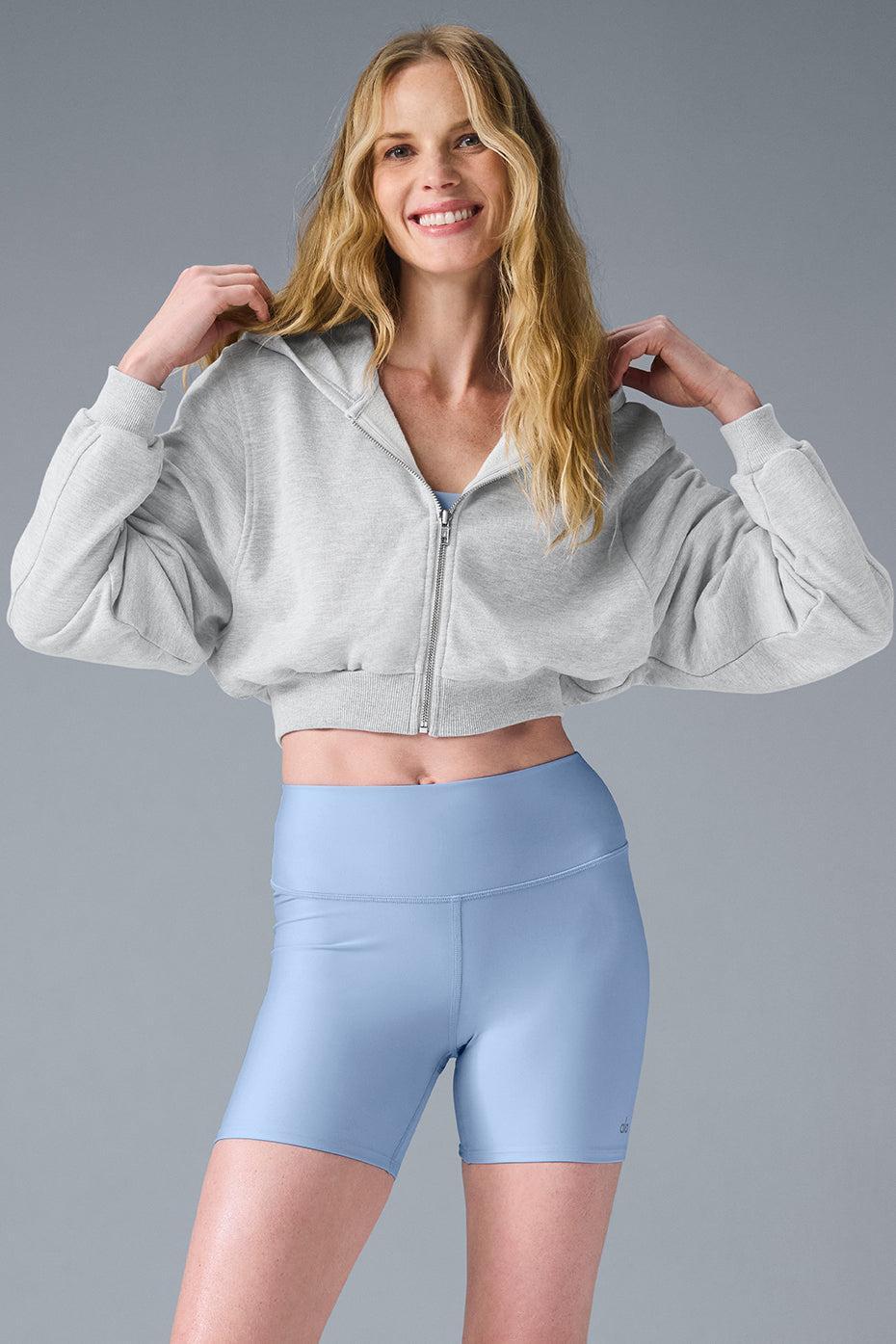 Sweet Escape Zip Up Hoodie - Athletic Heather Grey Female Product Image