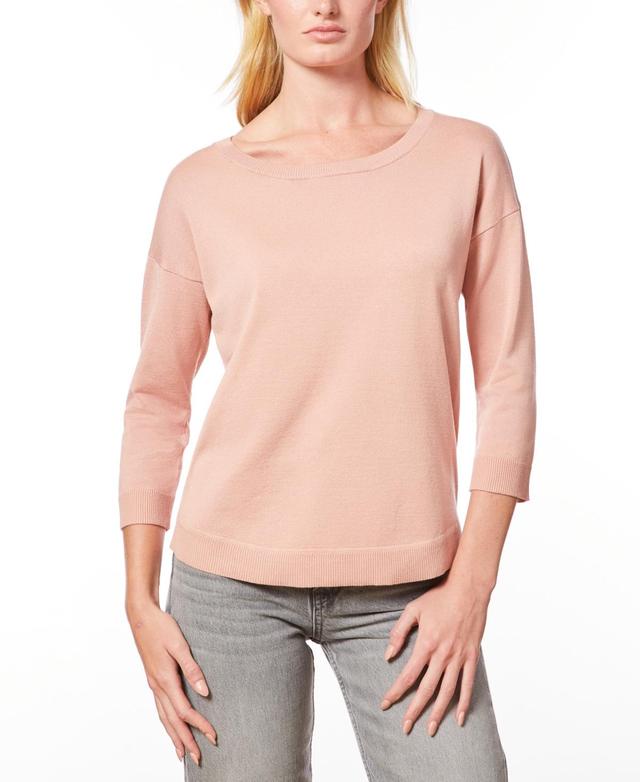 Melissa Paige Womens Boat-Neck Button-Back Sweater Product Image