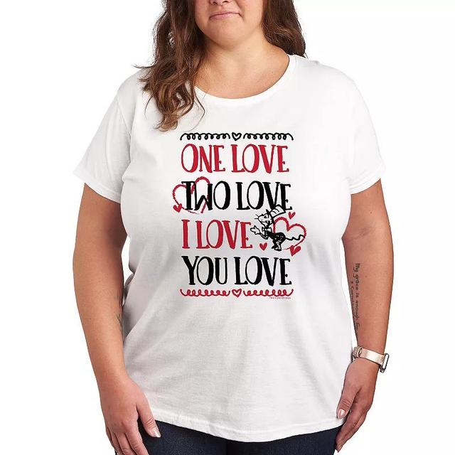 Plus Size Dr. Seuss One Love Two Love Graphic Tee, Womens Product Image