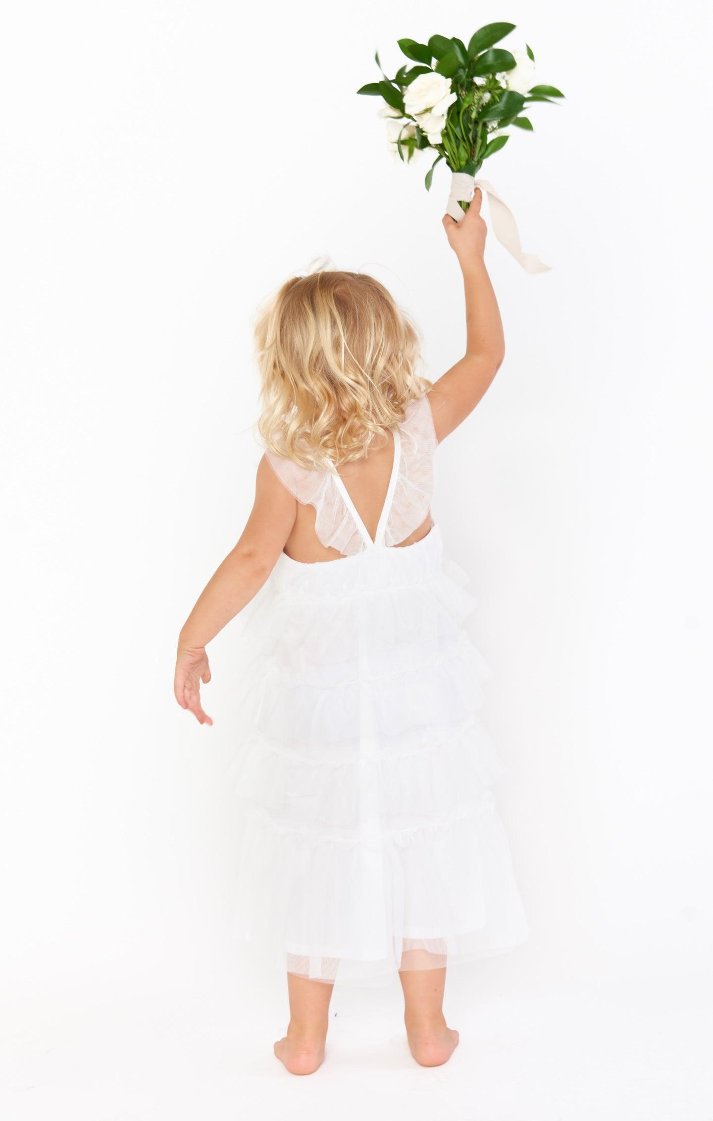 Little Fairytale Dress ~ White Tulle Kids Product Image