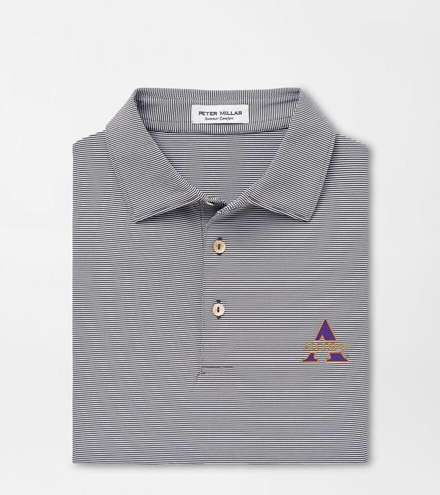 Peter Millar Mens Alcorn State Jubilee Stripe Performance Polo | Color: Iron | Size: M Product Image