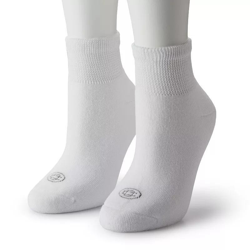 Doctors Choice Full Cushion Diabetic Quarter Socks 2-Pair Pack, Womens Product Image