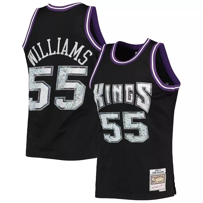 Mens Mitchell & Ness Jason Williams Black Sacramento Kings 1996-97 Hardwood Classics NBA 75th Anniversary Diamond Swingman Jersey Product Image