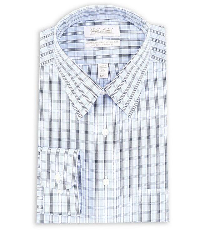 Gold Label Roundtree & Yorke Slim Fit Non-Iron Spread Collar Checked Dress Shirt Product Image