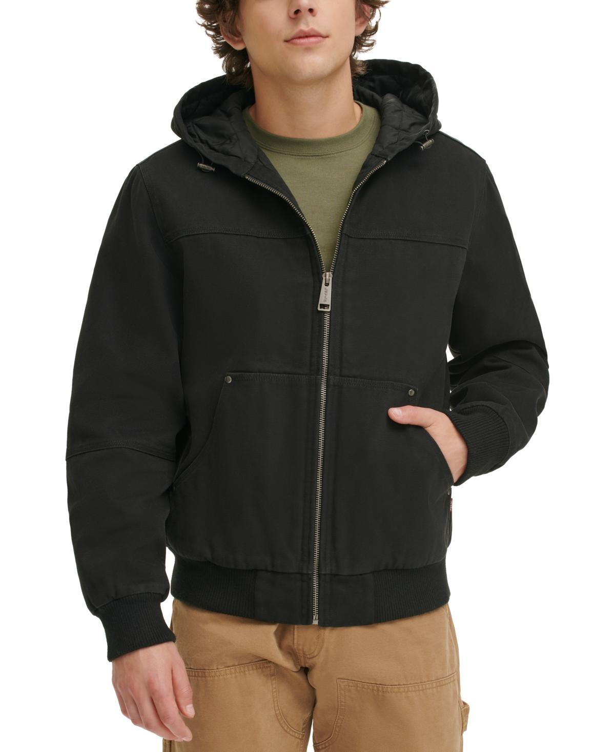 Levis Mens Workwear Hoodie Bomber Jacket with Quilted Lining Product Image