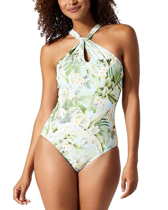 Tommy Bahama Paradise Fronds High Neck One Piece Swimsuit Product Image