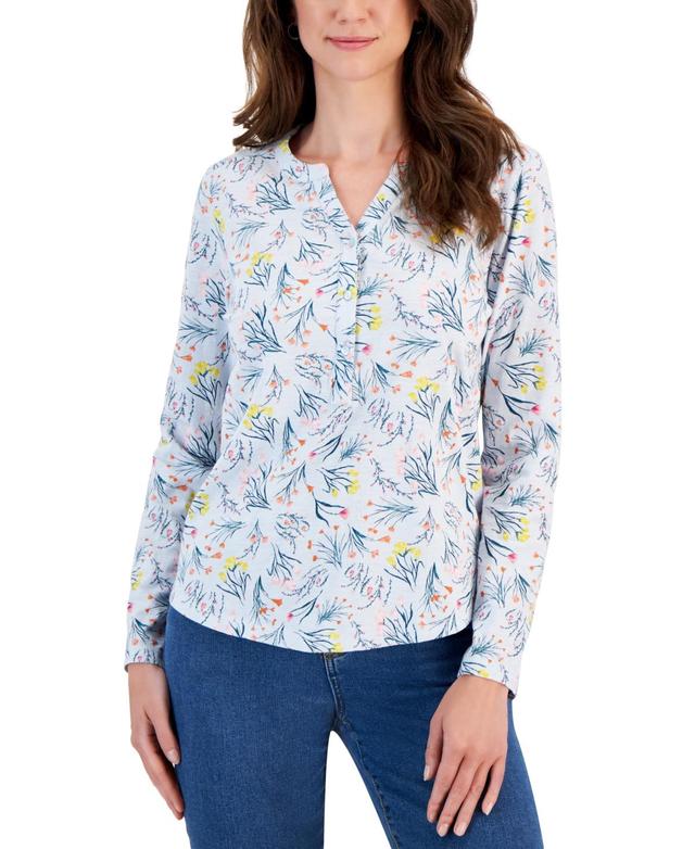 Petite Shannon Floral Knit Top, Created for Macy's Product Image