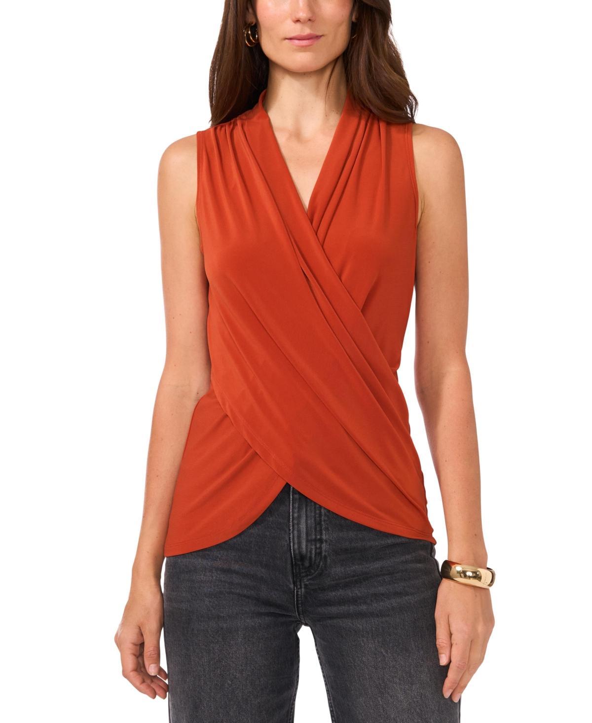 Vince Camuto Womens Crossover Sleeveless Top Product Image