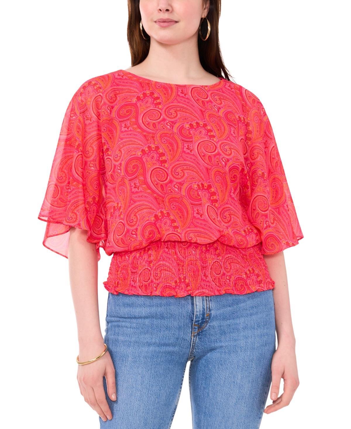 Sam & Jess Womens Smocked-Waist Top product image