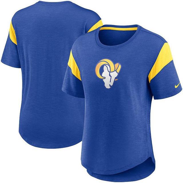 Womens Nike Heather Royal Los Angeles Rams Primary Logo Fashion Top Product Image