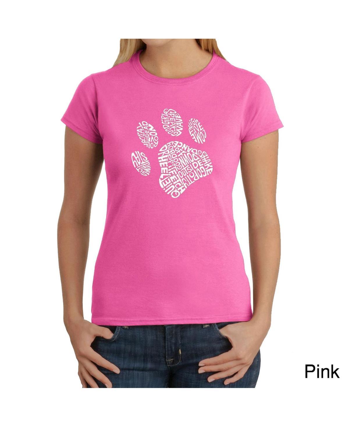 Womens Word Art T-Shirt - Dog Paw Product Image