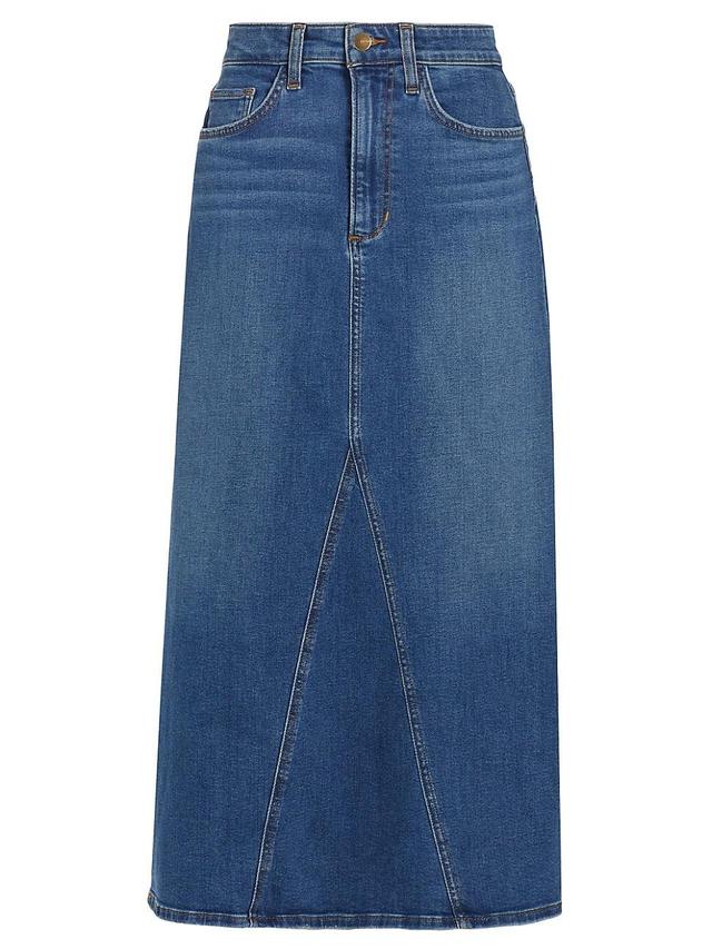 Womens The Tulie Denim Midi-Skirt Product Image