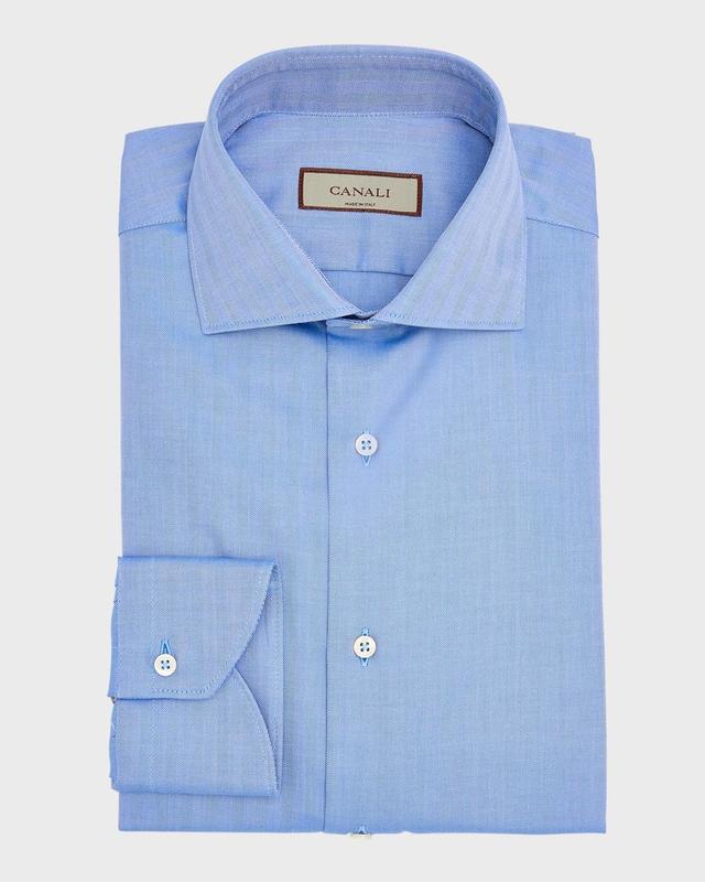 Mens Cotton Herringbone Dress Shirt Product Image