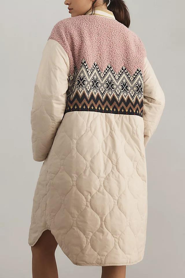 By Anthropologie Fairisle Mixed Coat Product Image