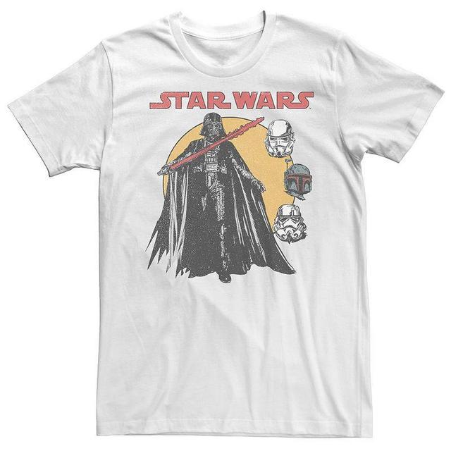 Mens Star Wars Darth Vader And Trooper Helmets Graphic Tee Product Image