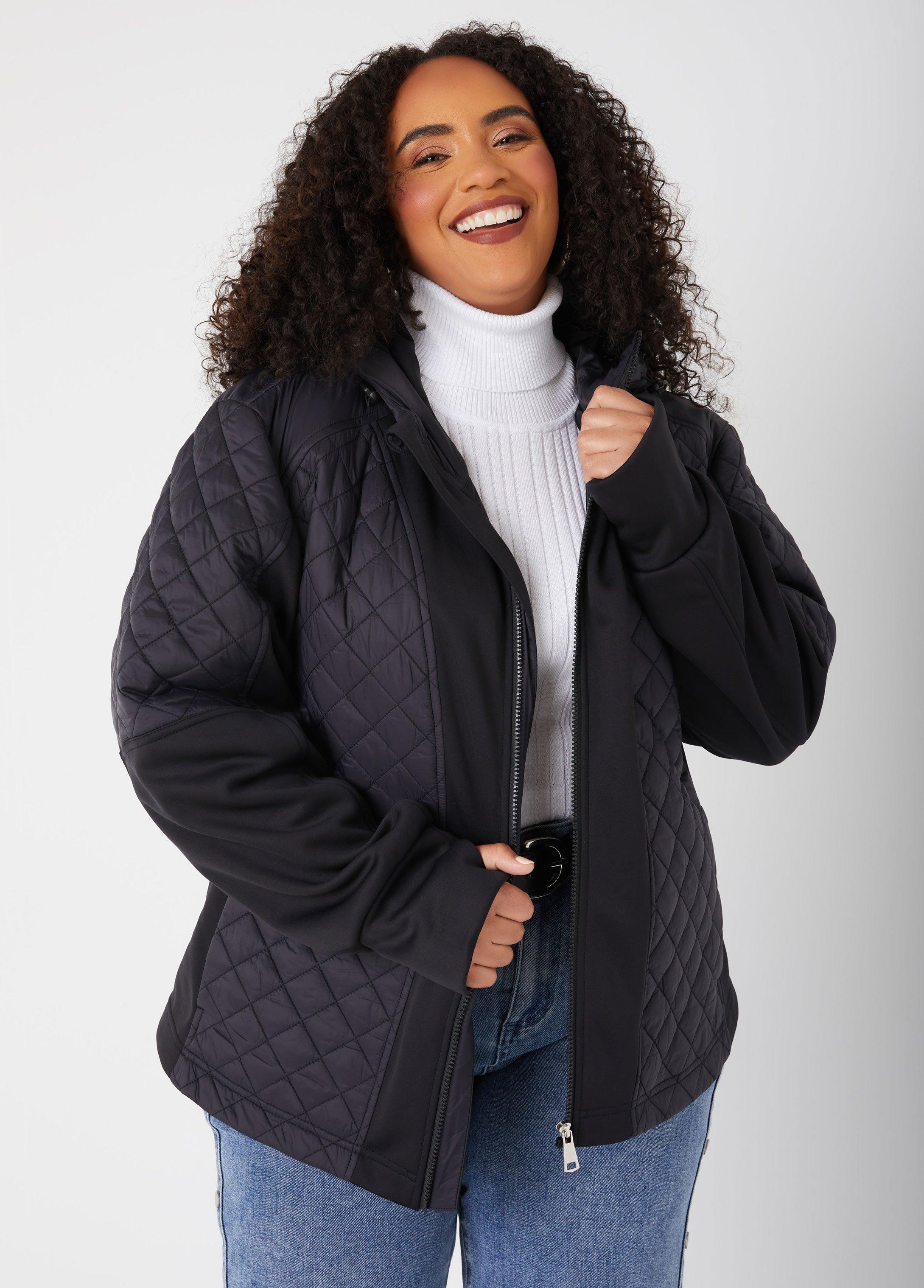 Hooded Quilted Paneled Jacket Product Image