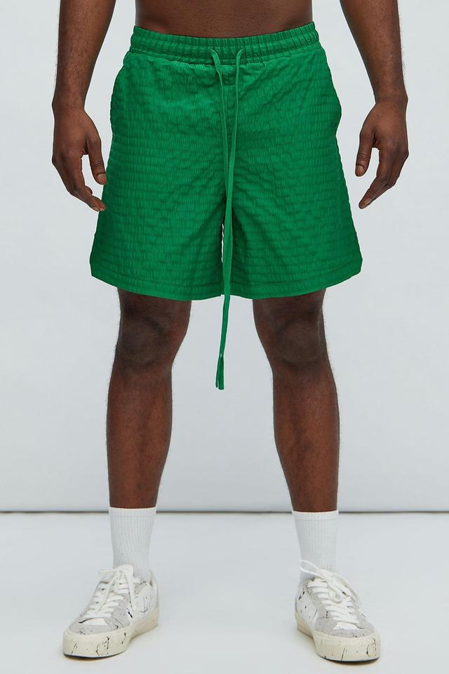 Sierra Textured Warmup Shorts - Green Product Image