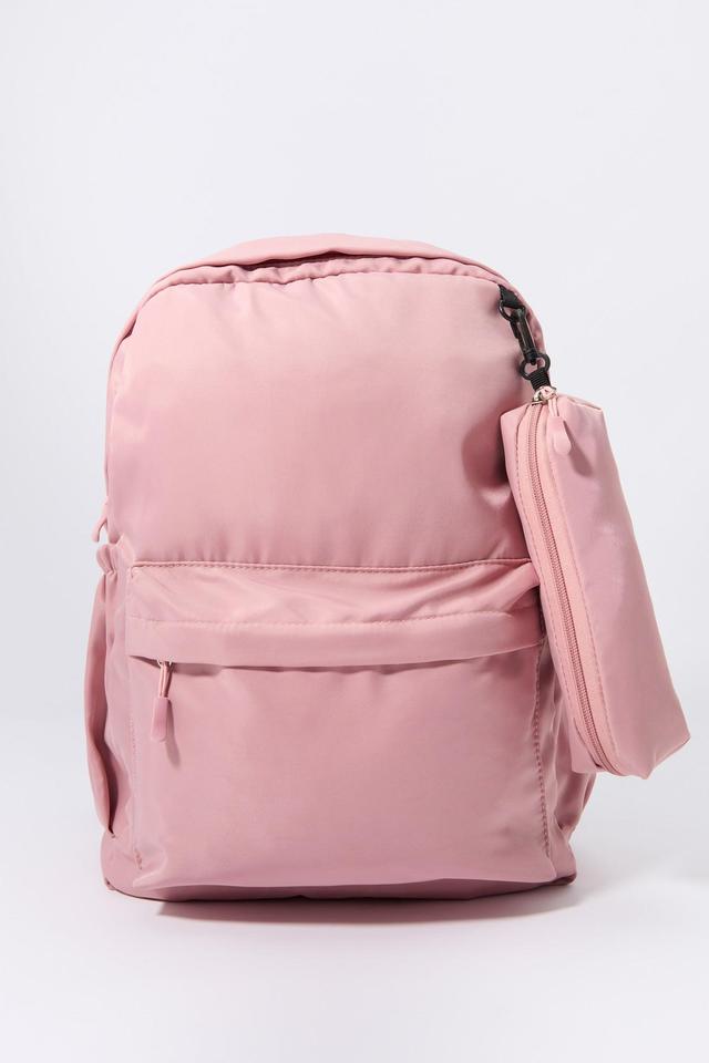 Nylon Backpack with Pencil Case Female Product Image