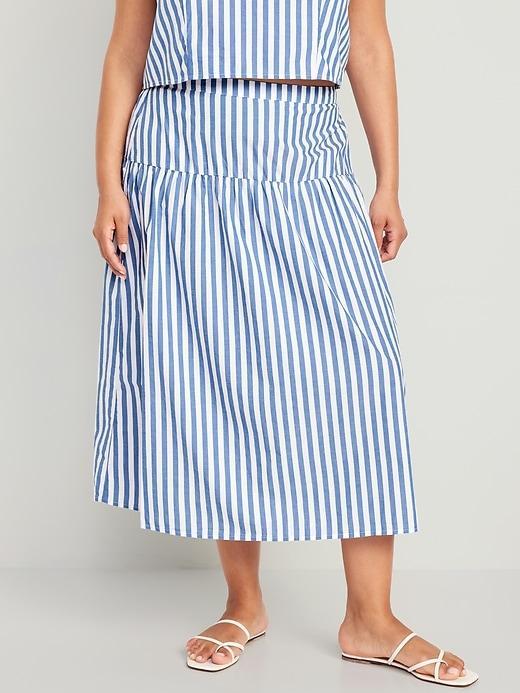 Dropped-Waist Midi Skirt Product Image