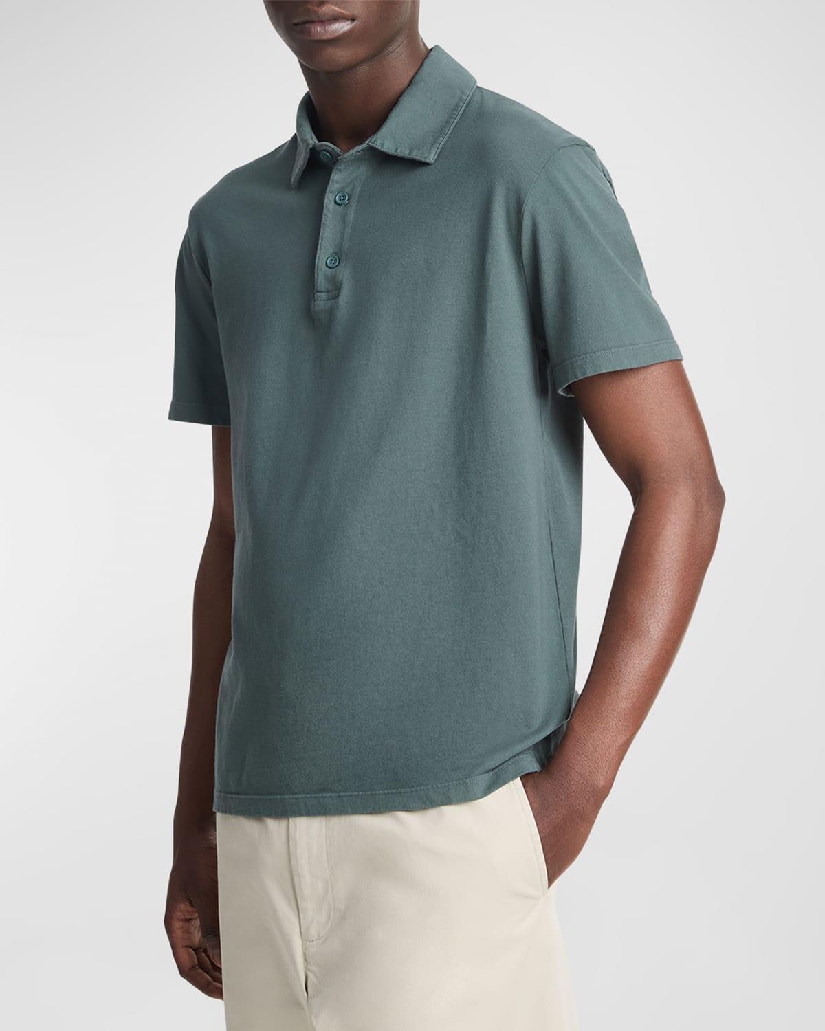 Vince Regular Fit Garment Dyed Cotton Polo Product Image