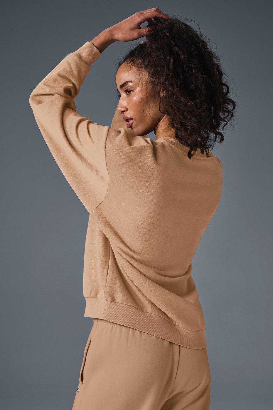 Accolade Crew Neck Pullover - Toasted Almond Female Product Image