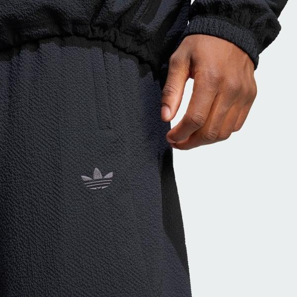 adidas Fashion Seersucker Firebird Track Pants Black M Mens Product Image