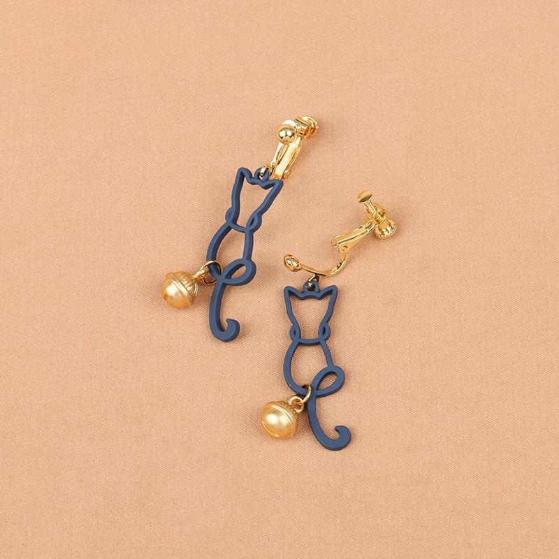 Cat Drop Earring / Clip On Earring Product Image