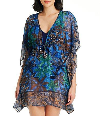 Bleu Rod Beattie By The Sea Caftan (Navy Multi) Women's Clothing Product Image